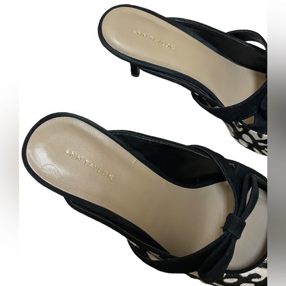 Ann Taylor Calf Hair Bow Mule Heels - Picture 5 of 8